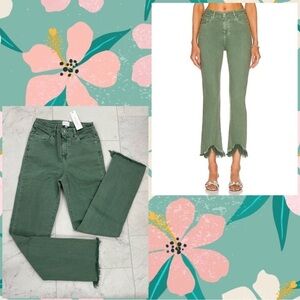 Jonathon Simkhai River High Rise Straight Pants in JD Jade